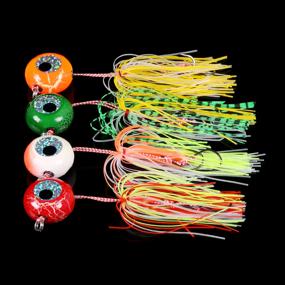 NEWUP kabura  Sinking Jigging Bait  Jigs Head Bait for Sea Fishing Metal Jig with Rubber Skirt 20g 40g 60g 80g 100g 120g