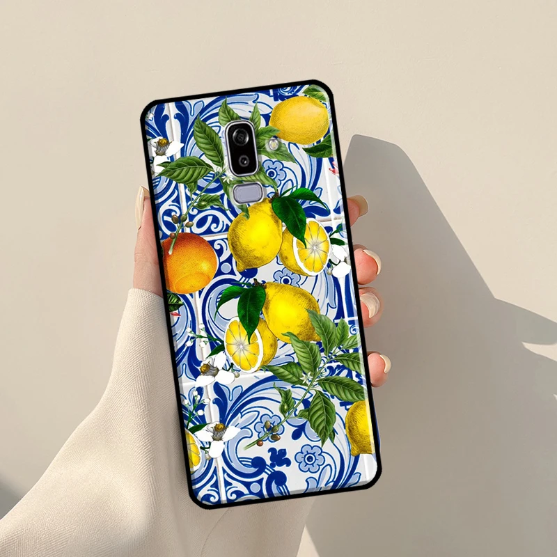 Summer Fruit Lemon Case For Samsung Galaxy J1 J3 J7 J5 2016 A3 A5 2017 J8 A7 A9 J4 J6 A6 A8 Plus 2018 Cover