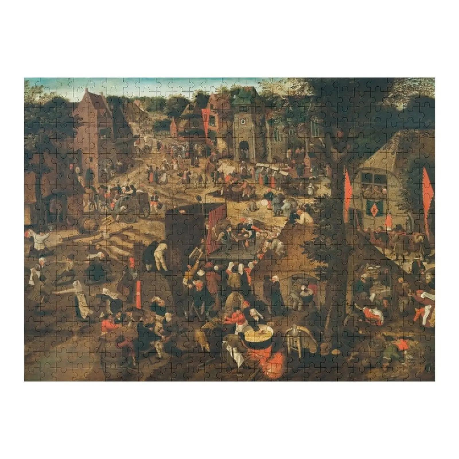 

Pieter Brueghel The Younger - Village Fair Jigsaw Puzzle Персонализированный пазл с деревянным именем