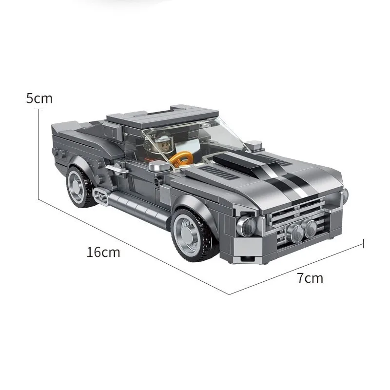 Creatore Auto Da Corsa Forded Mustang GT500 Supercar Auto Sportive MOC Building Blocks Set Figure Mattoni Modello Classico Kit Giocattoli Per Bambini