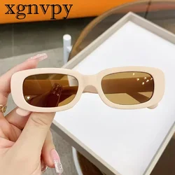 xgnvpy      Trendy Small Rectangle Sun Glasses for Kids & Men - Square Frame, UV400 Protection, Ideal for Summer Adventures