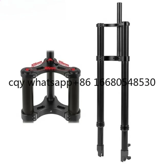 AD HIMALO Double Crown Spring Shock sorber Aluminum Inverted Fork 12 Inch 20 Inch 26 Inch 4.0  Tire 135mm Snow Ebike