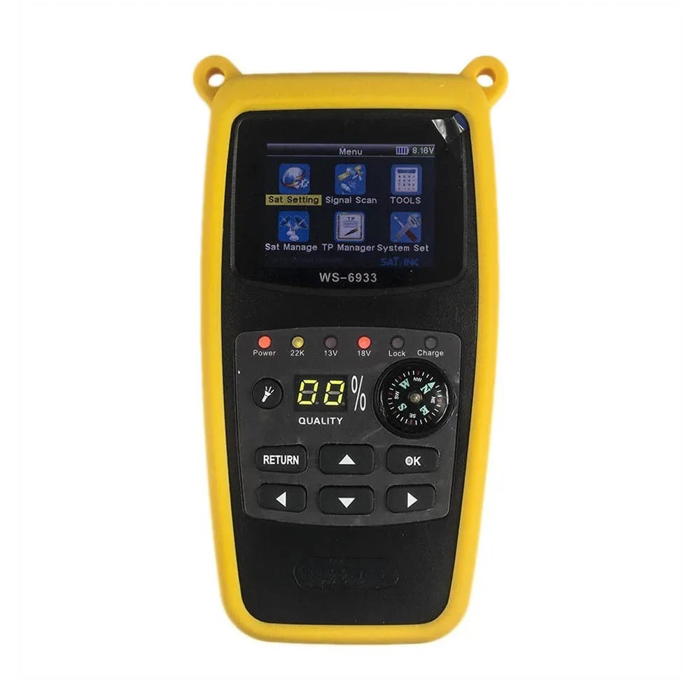 

WS6933 ЖК-спутниковый искатель, цифровой спутниковый ТВ-приемник с компасом, цифровой измеритель спутникового сигнала