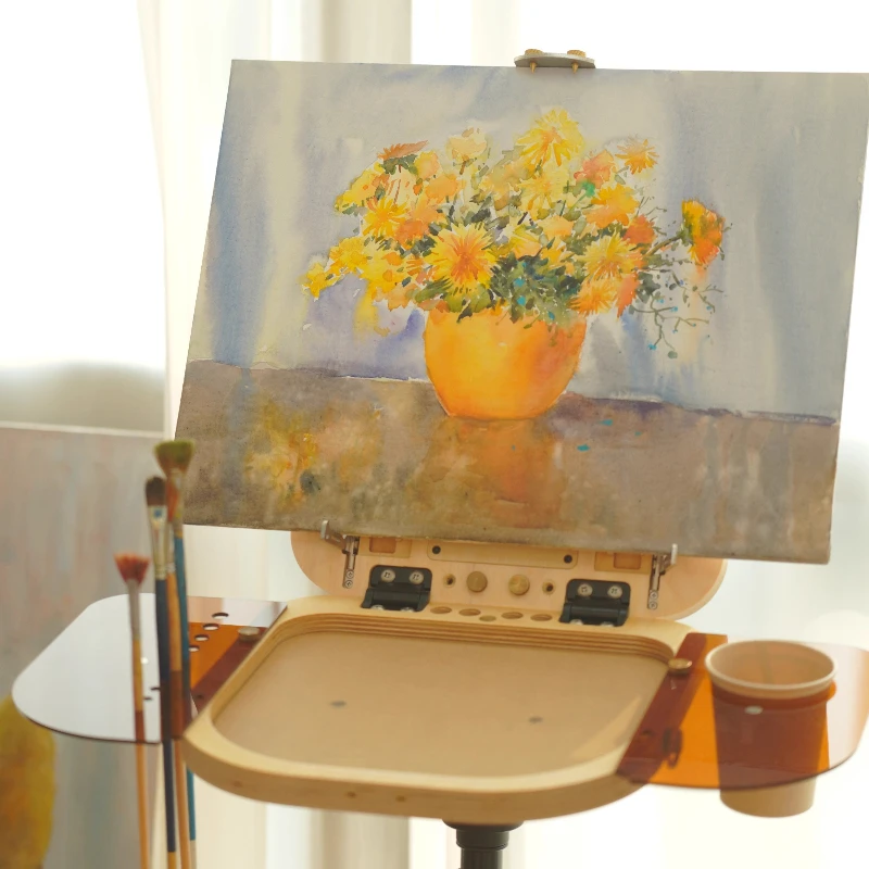 Watercolor Painting Box/Created By Art Students Painting Doodling Outdoor Sketching Portable Watercolor Pigment Painting Box