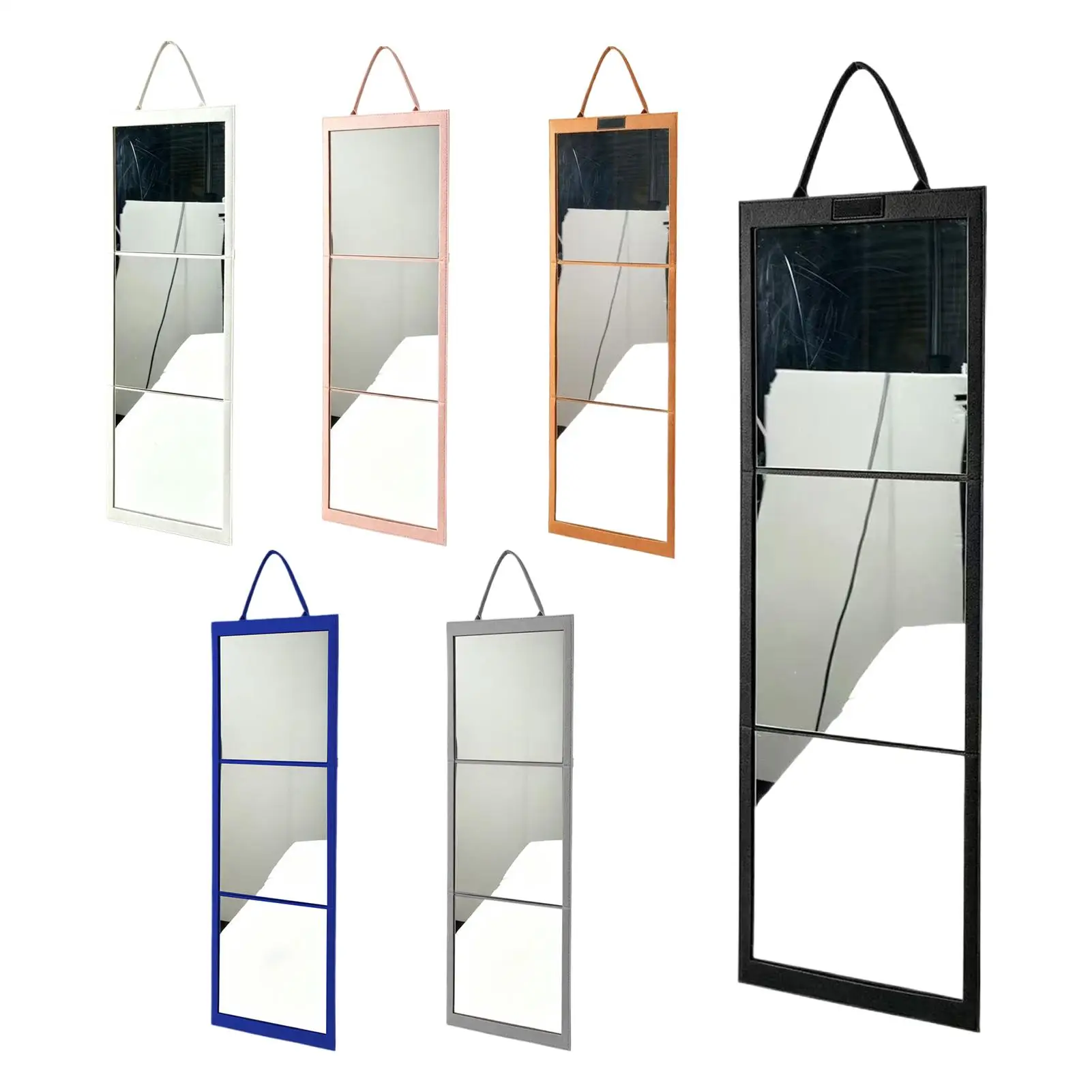 Wall Mounted Mirror Full Length Mirror Hangable Foldable Shatterproof Large Looking-Glass 108x28cm Acrylic Mirror For Door