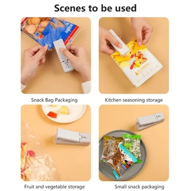 

【Shopper’S Favorite】Multi-Function Rechargeable Sealer Mini Portable Integrated Opening And Sealing Machine Handheld Heat Vacuum