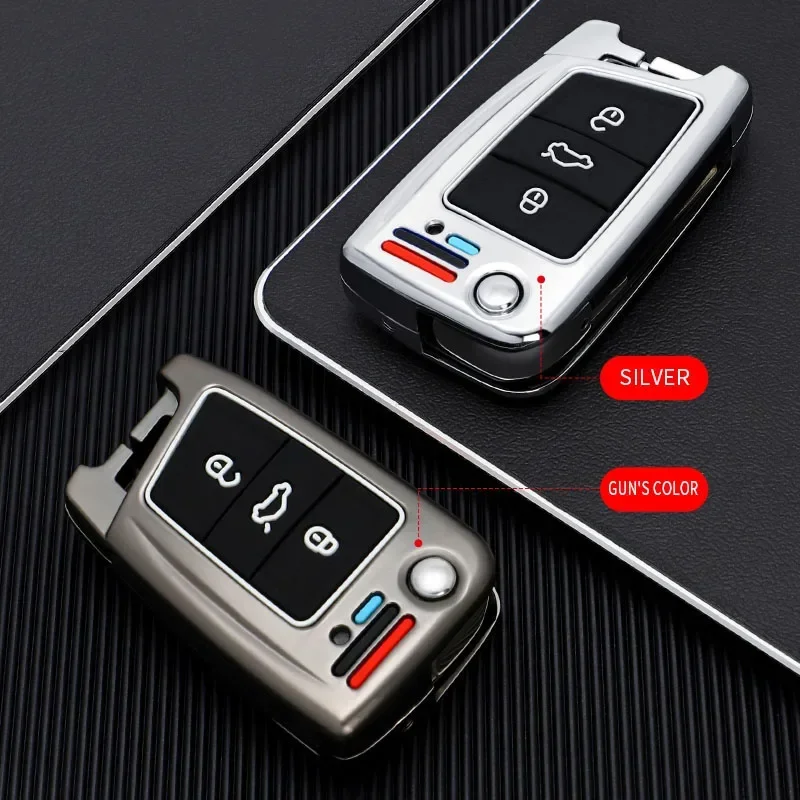 Car Remote Key Case Cover Shell For VW Volkswagen Golf 7 MK7 Tiguan MK2 For SEAT Ateca Leon FR 2 Ibiza For Skoda Octavia A7