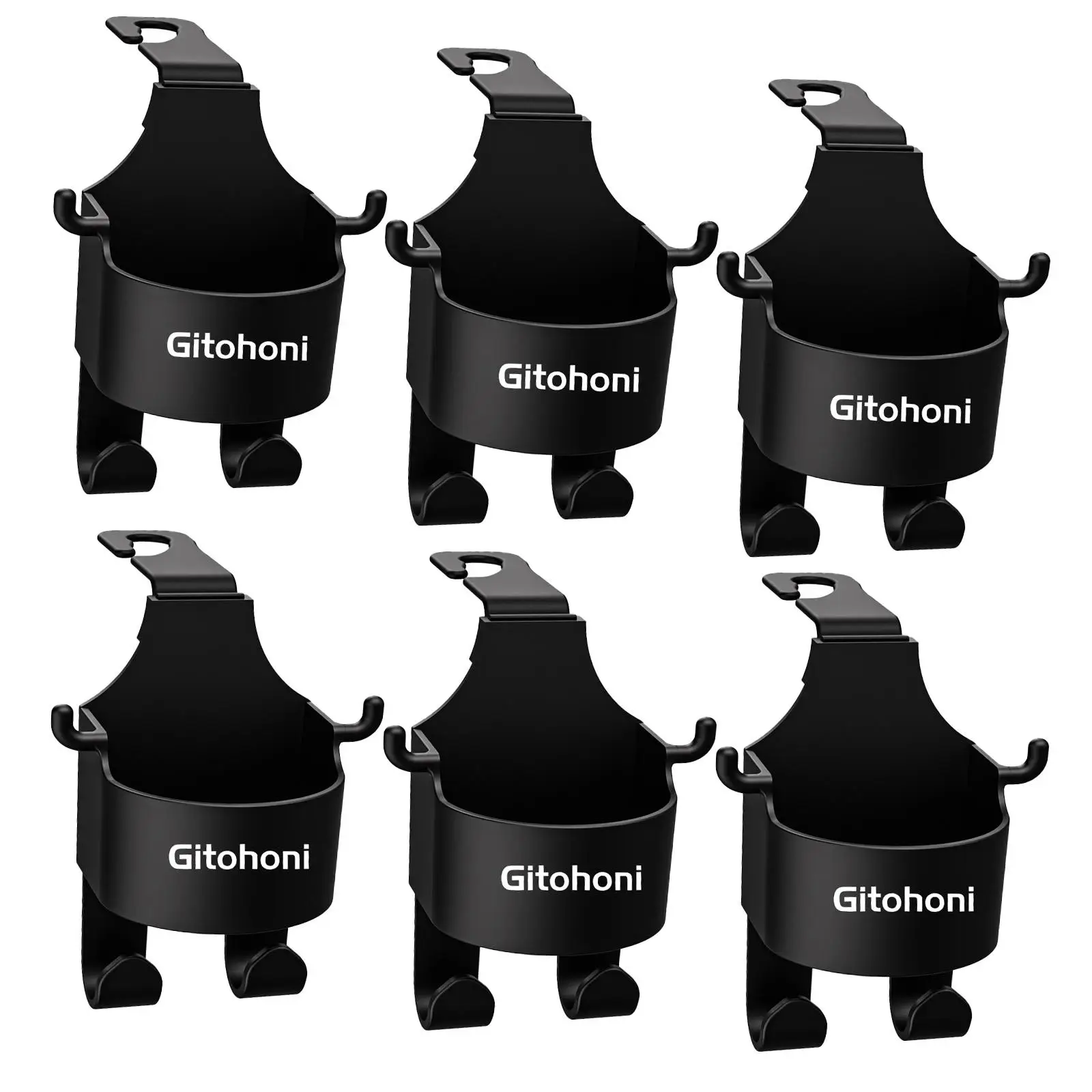 

6-компонентный держатель для стакана с водой на спинку автомобильного сиденья, подвесное крепление для хранения чашек, простая установка с крючком, крючок для подголовника сиденья