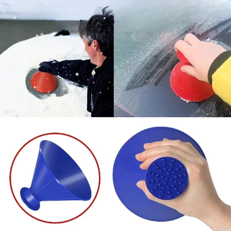 1PC Conical Funnel Snow Shovel  Multifunctional Car Remover  Car Round Plastic Snowplow  Scraper Professional Shovel Ice