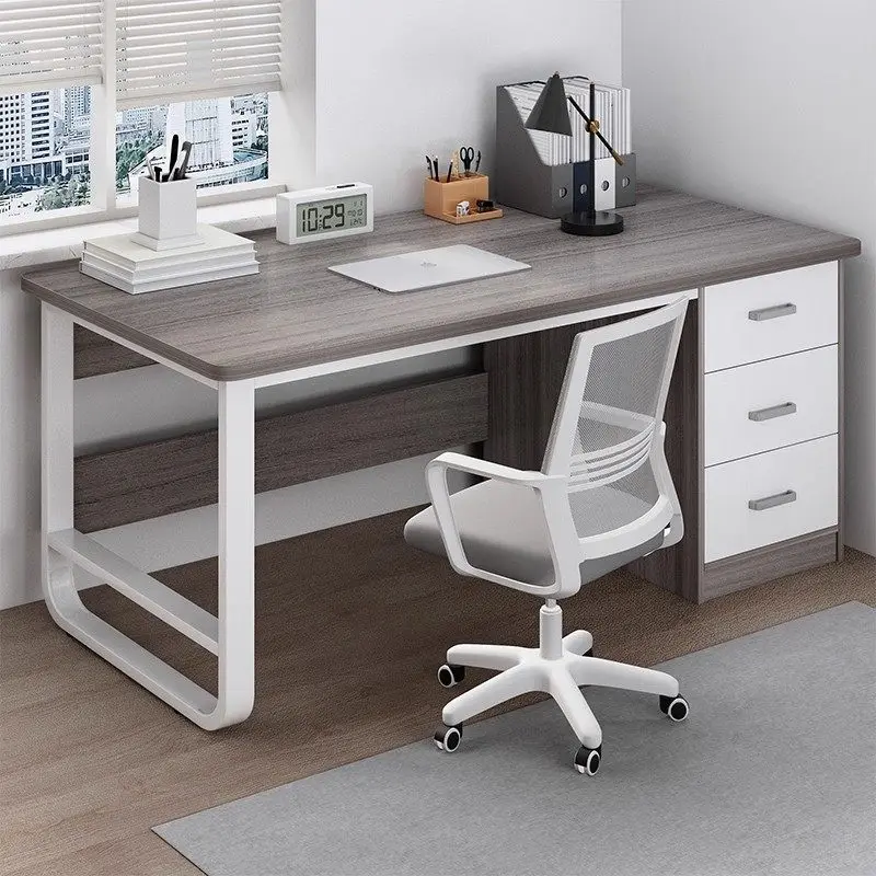 

Minimalist Wooden Office Desk Modern Organizers Aesthetic Design Office Desk Executive Reception Meuble Bureau Lounge Furniture