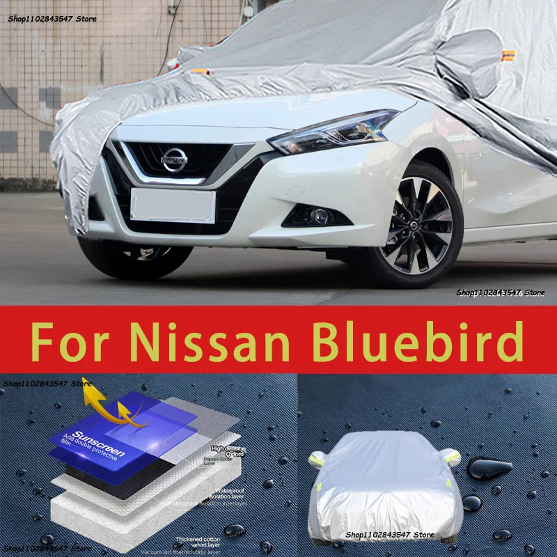 

For Nissan Bluebird Outdoor Protection Full Car Covers Snow Cover Sunshade Waterproof Dustproof Exterior Car accessories