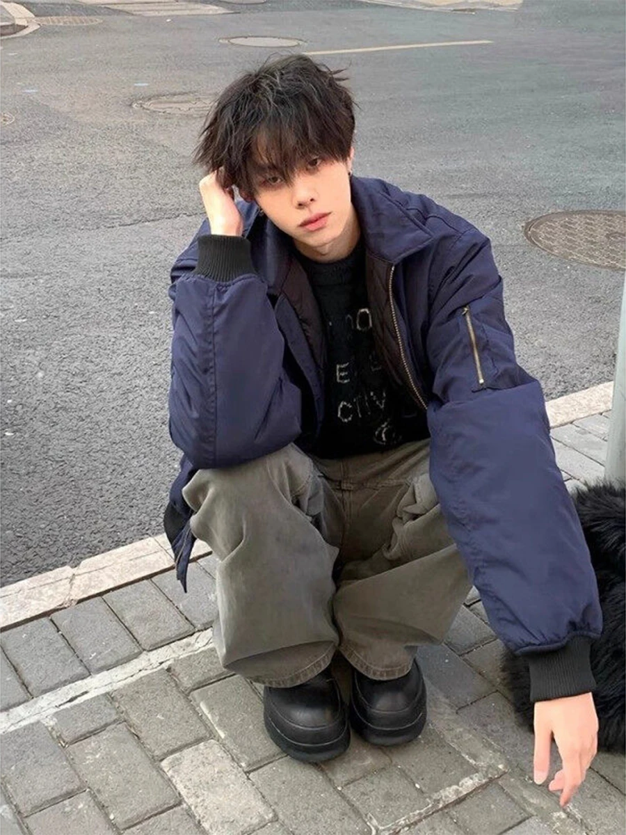 

Мужская хлопковая куртка-пилот American Style High Street с утепленным воротником, теплая, из хлопка, для улицы и дома