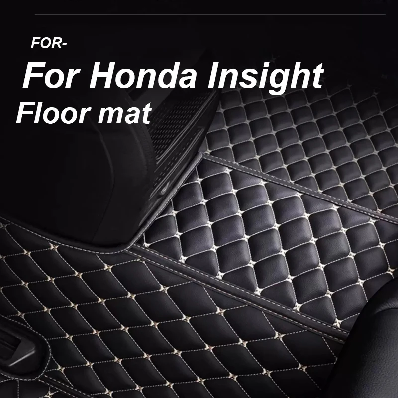 

LUXURY Car Floor Mats For Honda Insight ZE2 ZE3 2010~2014 Auto Foot Pads Mat Luxury Leather Carpet Rugs Interior Car Accessories