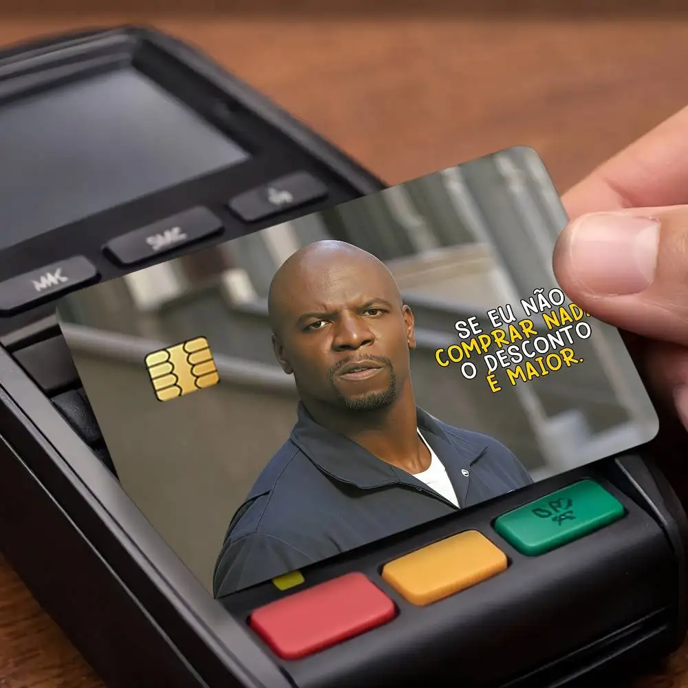 Funny J-Julius R-Rock Meme Credit Skin Cover Card Stickers 4PCS Film Bus Pass Front Decoration Bank Debit Waterproof