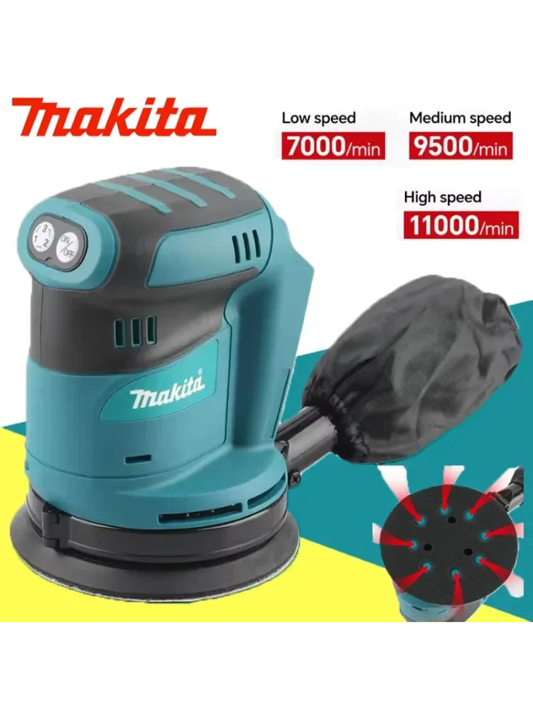 Makita DBO180Z 18 V bürstenlose, kabellose, wiederaufladbare Scheibe, Exzenterschleifer, Holzbearbeitung, Schleifkitt, Polieren, nacktes Werkzeug
