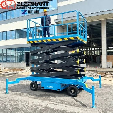 Tracked Aerial Work Lifting Platform for Rough Terrain, Crawler Scissor Lifting Platform, Self-Propelled Lifting Platform