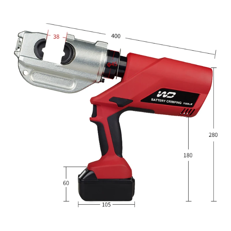 EC-400 Cordless Cable Lug Crimping Tool Battery Powered Electric Wire Cable Crimping Tool