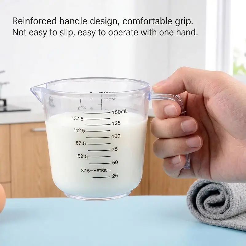 150/300/600/1000ml Baking Liquid Measuring Cups Scale Cup Plastic Mixing Cup