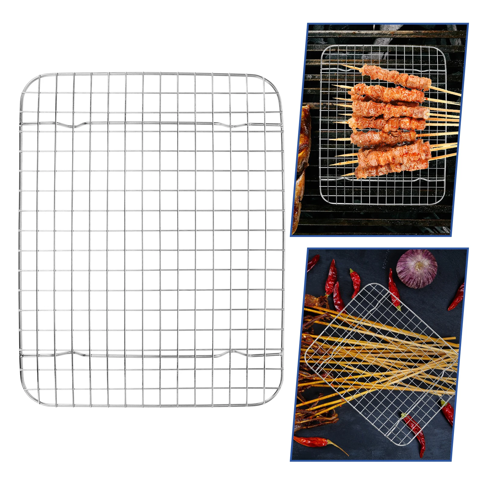 

Stainless Steel Baking Rack for Oven Cooling Large Size Easy Clean Wire Grill Drying Drainer Racks Bread Kitchen Appliances