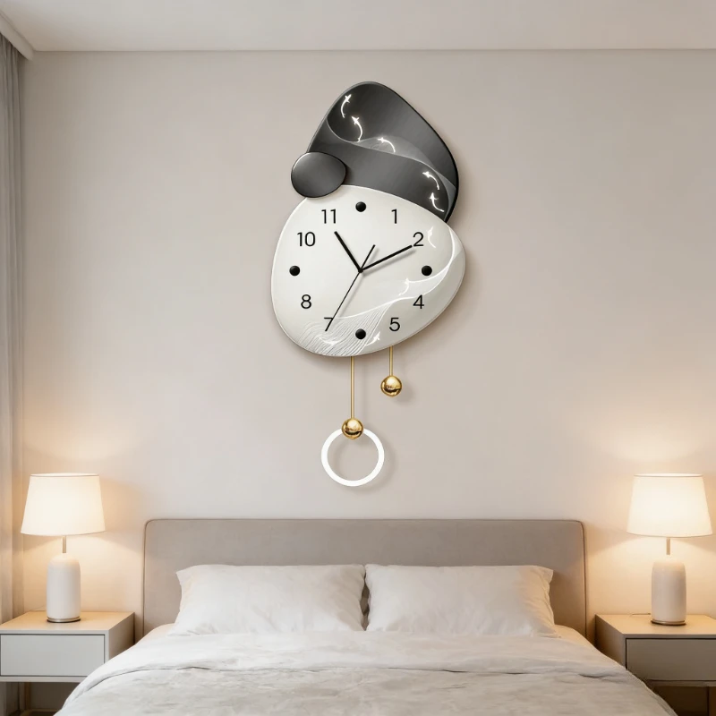 Modern Living Room Silent Wall Clock Acrylic Bedroom Wall Digital Clock Silent Battery Operation  Suitable For Room Decoration