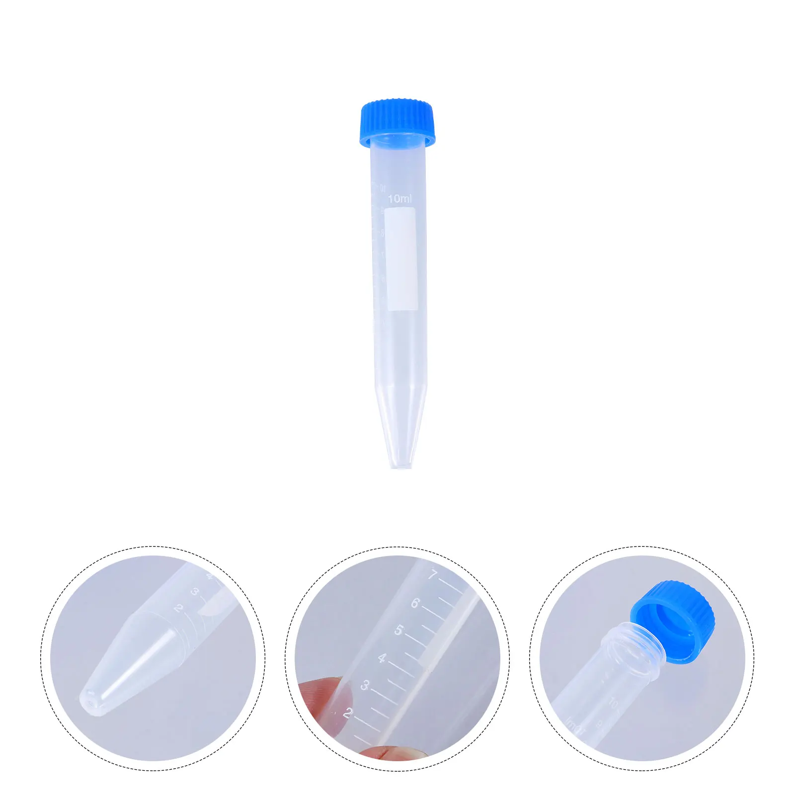 

100Pcs 10Ml Bpa Free Plastic Centrifuge Tubes Laboratory Grade Test Vials For Biochemistry And Molecular Biology Studies Conical