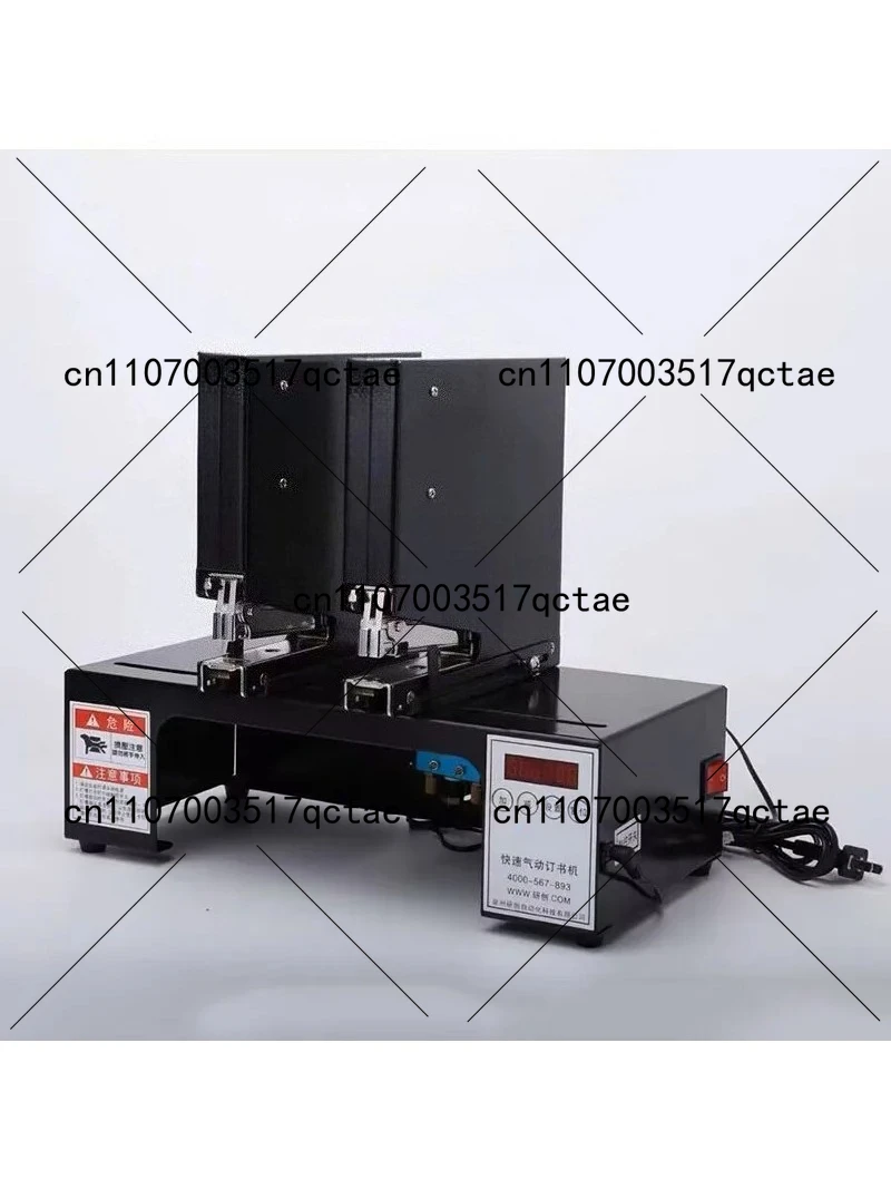 Double-Head Automatic Electric Stapler Pneumatic Binding Machine 180 Staps per Minute High-Speed Office Desk Stapler