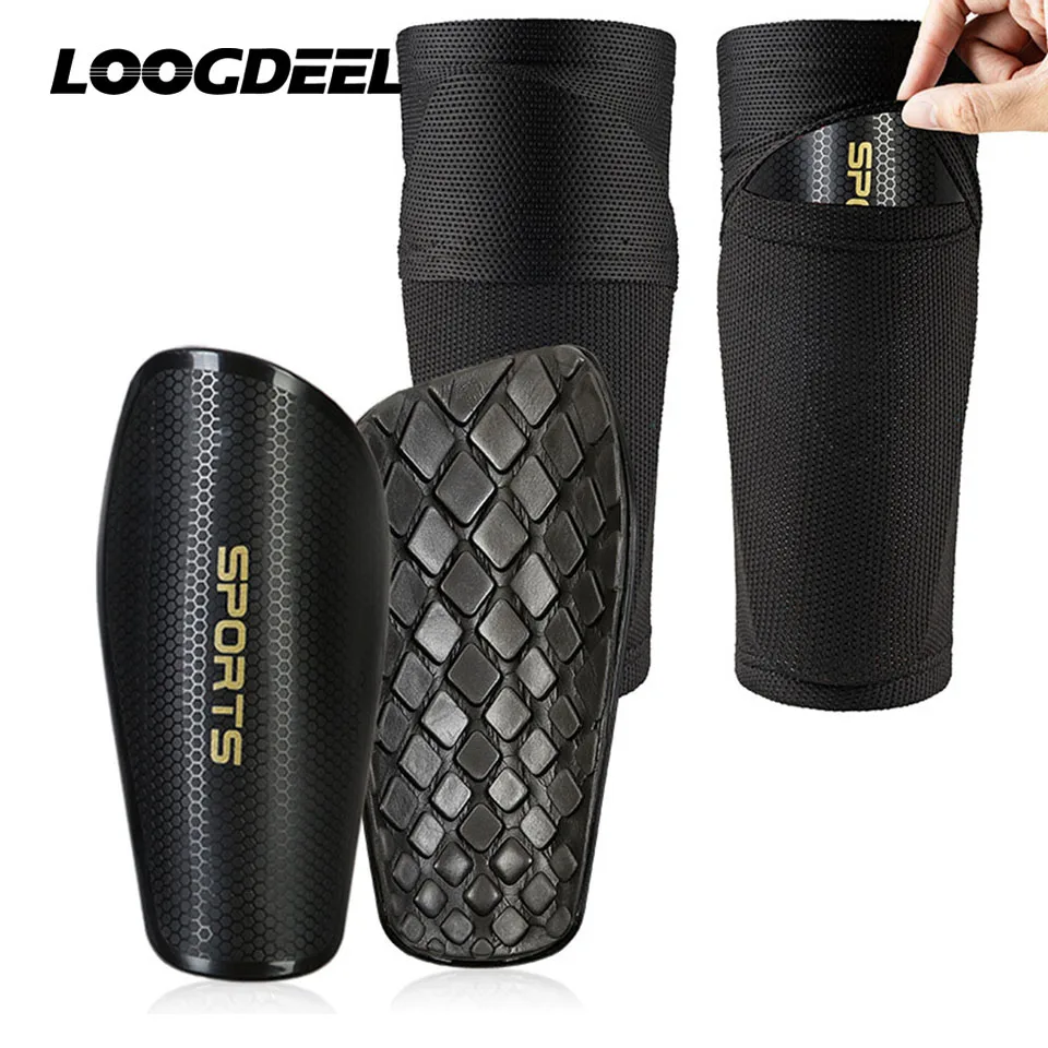 Loogdeel Soccer Shin Guards with Sleeves.for Kids Youth Adults Superlight shin Guards Pads,Protective Soccer Equipment