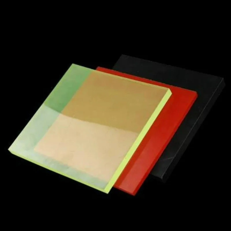 75-80A Polyurethane Pad Sheet 2-8mm Thick Black Red PU Damping Cushion Plate, Oil & Abrasion Resistant for CNC Custom Parts