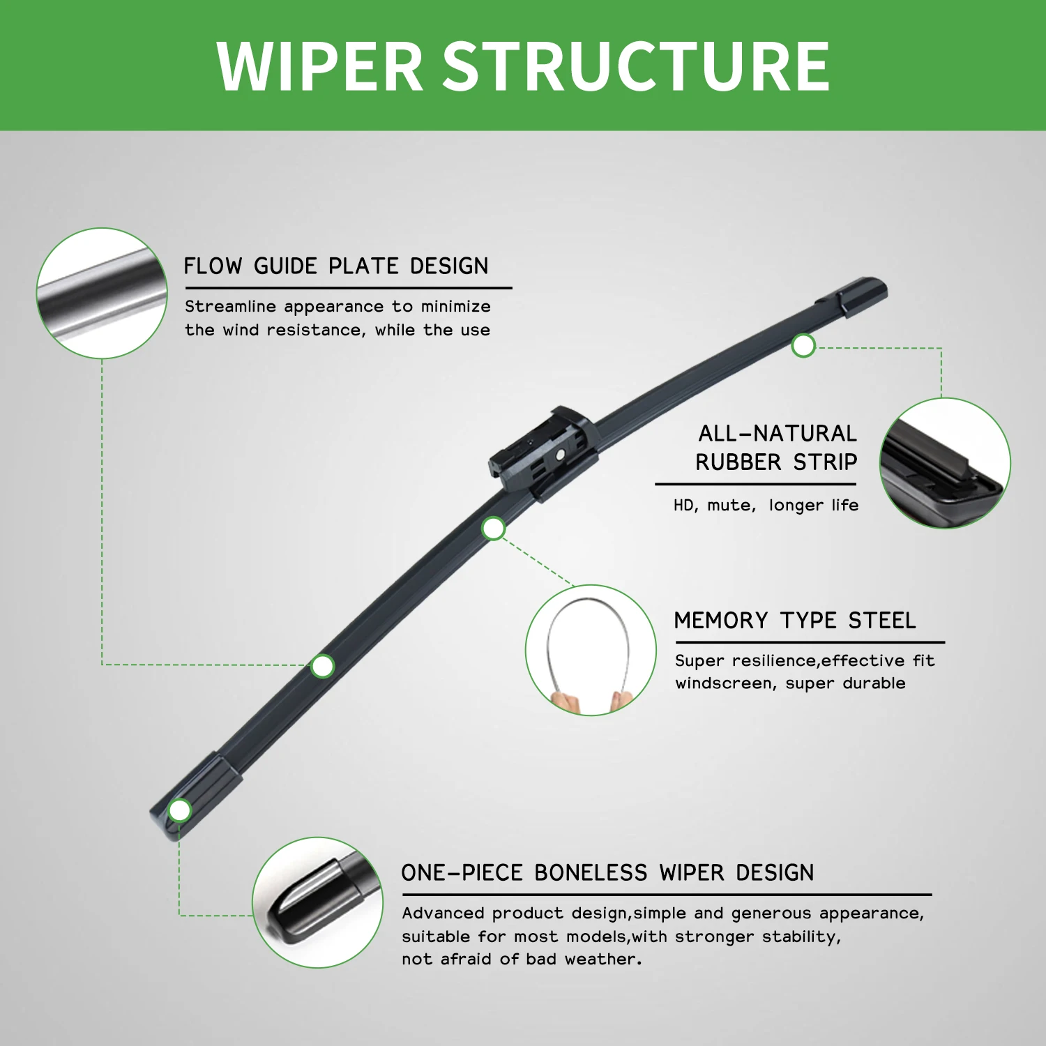 ASLAM Wiper Front Windscreen Windshield Car Accessories Wiper Blades For HONDA CR-V 2023 24\