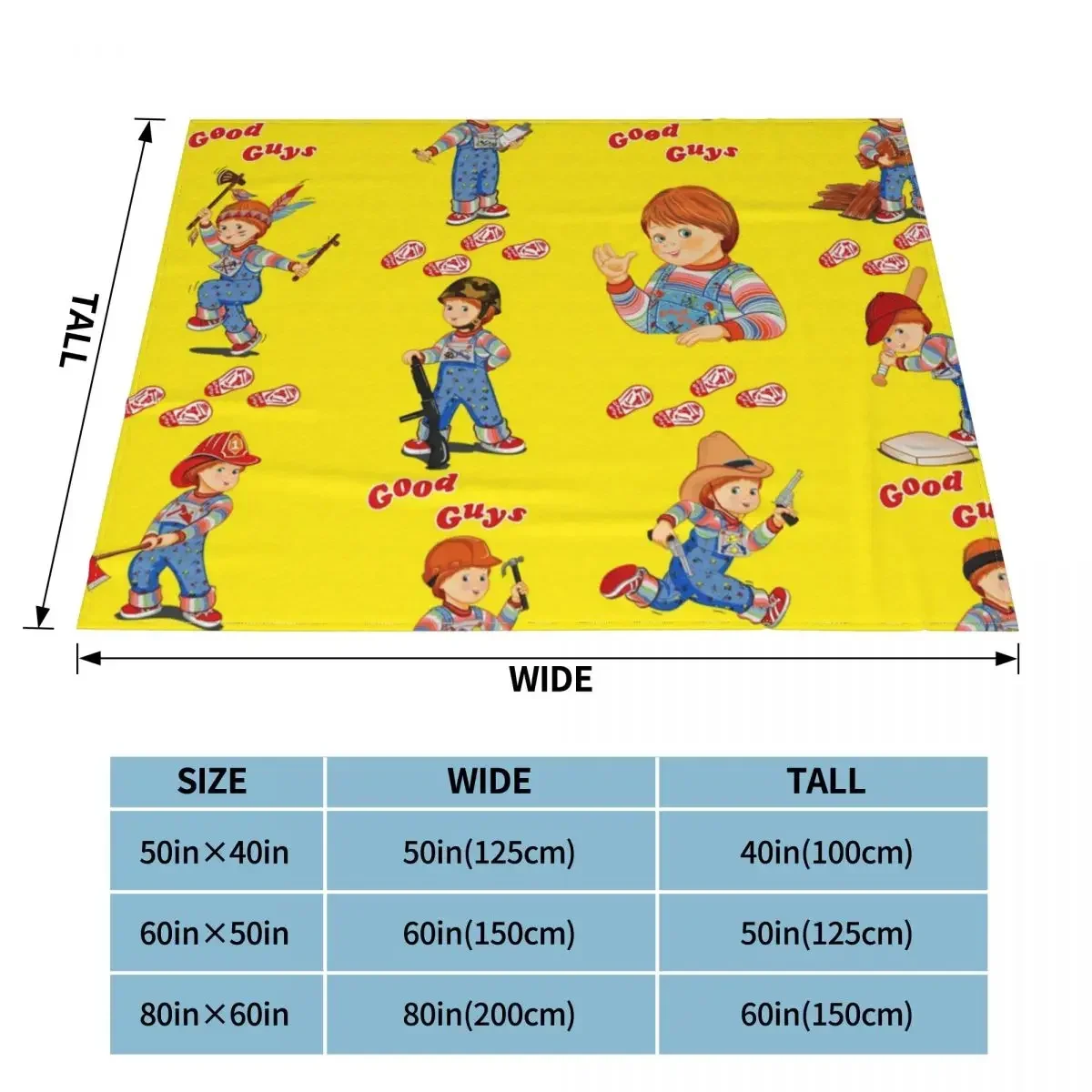 Good Guys Childs Play Blankets Chucky Horror Movie Wool Awesome Soft Throw Blanket for Coverlet Autumn/Winter