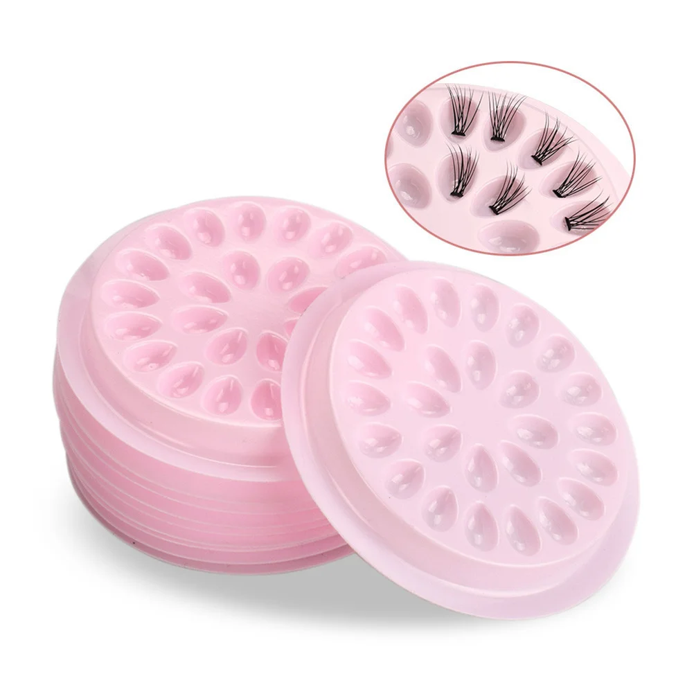 

10pcs Eyelash Glue Tray Premium Waterproof Adhesive Palette For Eyelash Extension Grafting Holder Sticky Pallet For Women