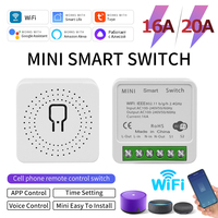 Tuya WiFi Smart Light Switch Module 16A 20A Wireless Breaker 2-Way Control Voice Works with Google Home Alexa Yandex Alice
