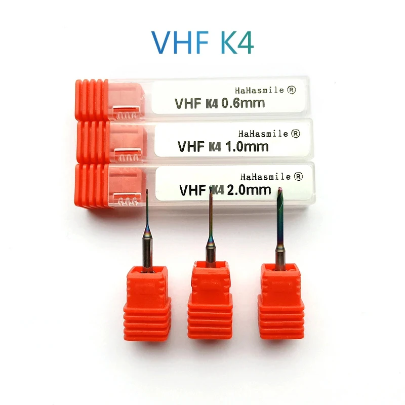 VHF Milling Burs 0.6/1.0/2.0mm For K4 Cad Cam Open System Machine for Milling Block Coating
