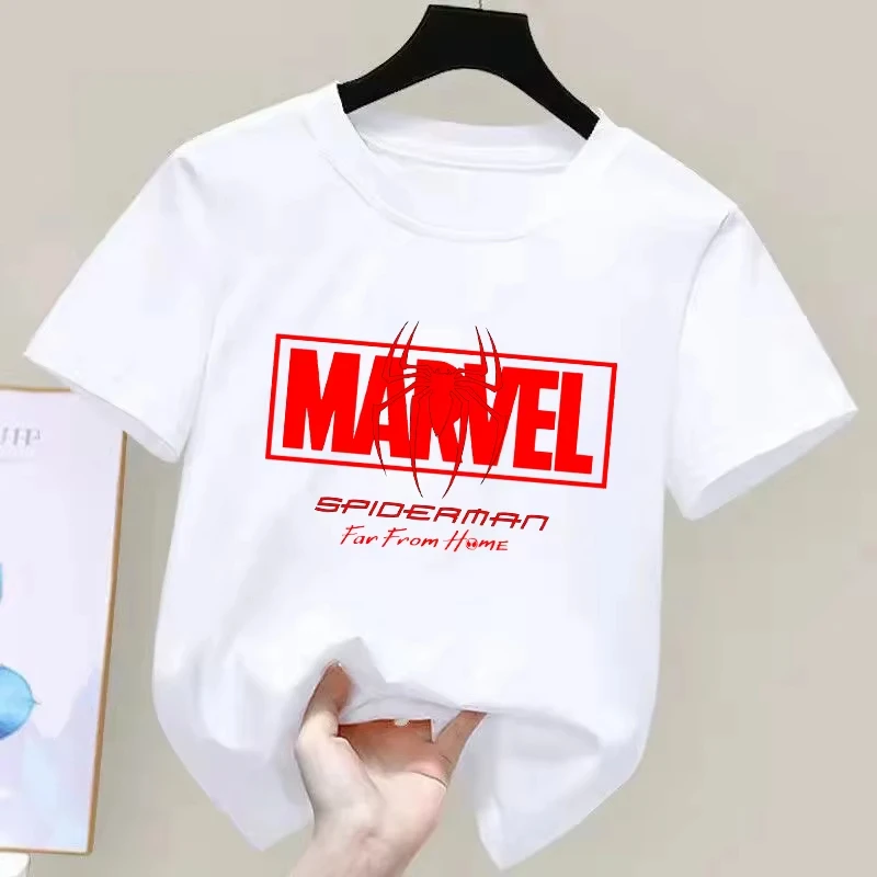 

Y2k Summer Children Spiderman Cotton Tshirt Fashion Boys Casual T-shirt Girls Tops Tees Cartoon Kids Clothes