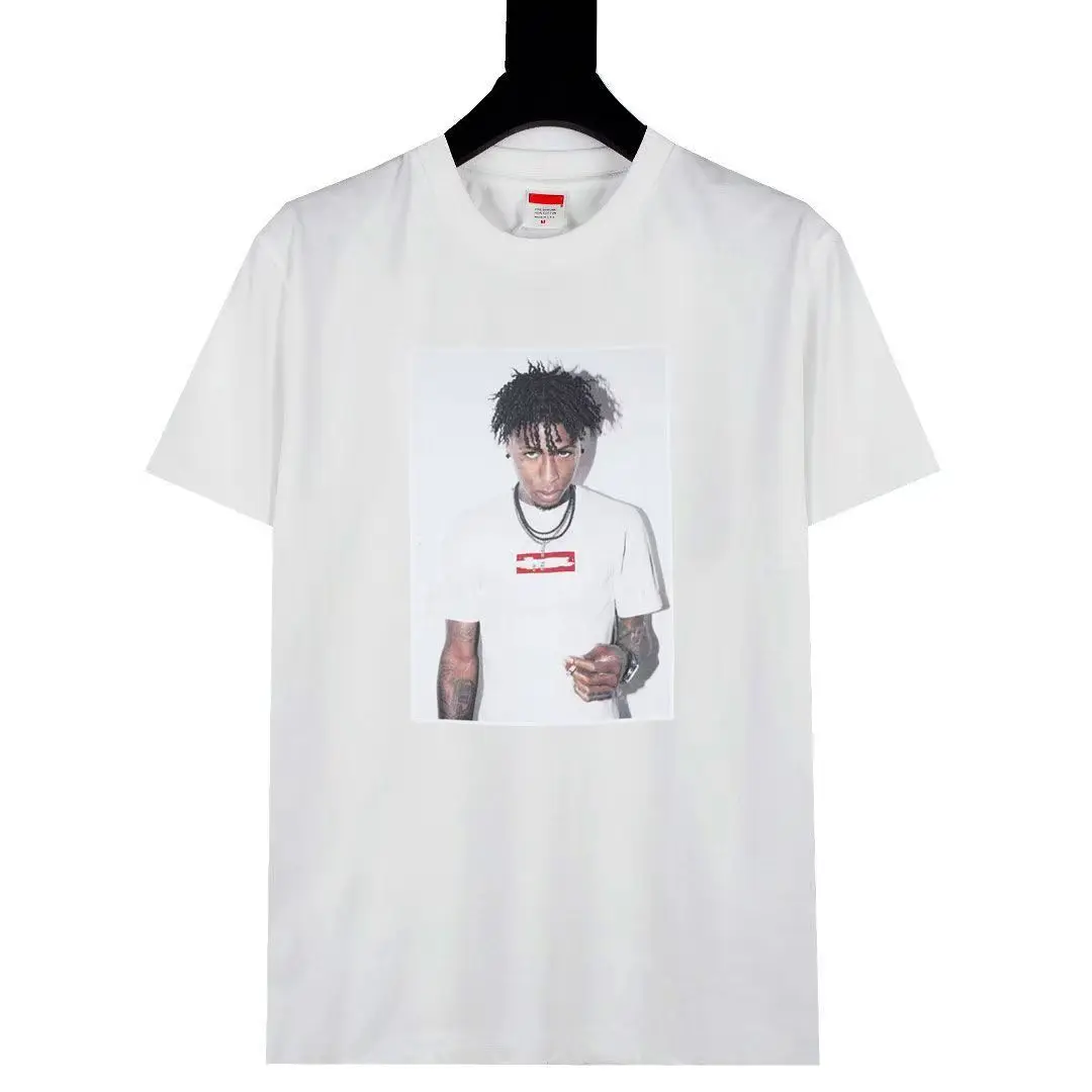 

2024 Summer New Men's T-shirt American Alphabet Print Short Sleeve Loose Small and Popular Fashion Brand Couple High Street Top
