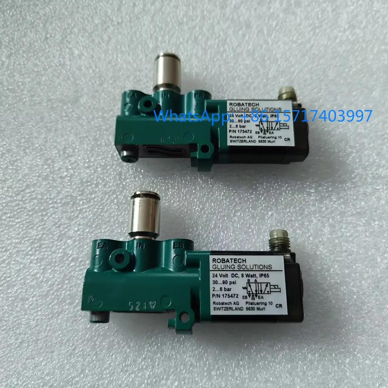 Robatech Solenoid valve for rubber machine P/N150236 P/N175472 P/N183789