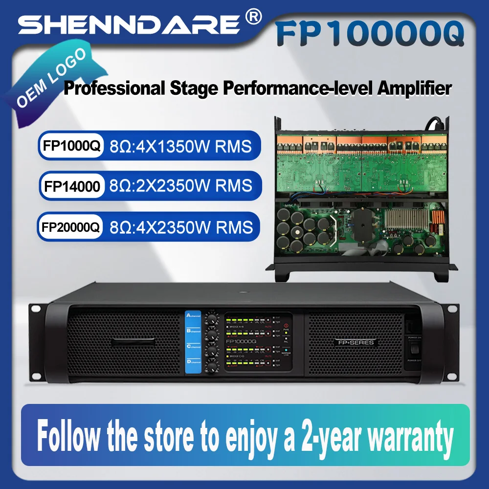 Original Brand LOGO FP10000Q Professional Digital Power Amplifier 1x1350W 8OHM High Power Subwoofer Amplifier Line Array Speaker