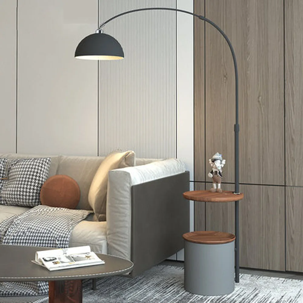 

Fishing Lamp Wireless Charging Floor Lamp Living Room Nordic Light Luxury Bedroom Rack Integrated Sofa Lamp Vertical Floor Lamp