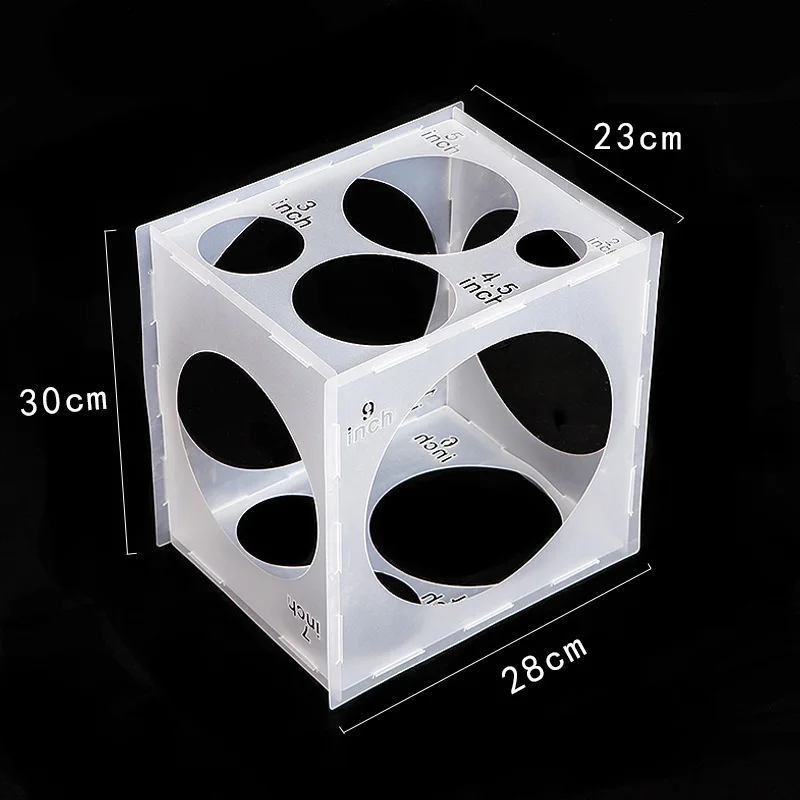 11Holes 2-10Inch Balloon Sizer Box Collapsible Balloons Measurement Tool For Balloon Decorations,Balloon Arches,Balloon Columns