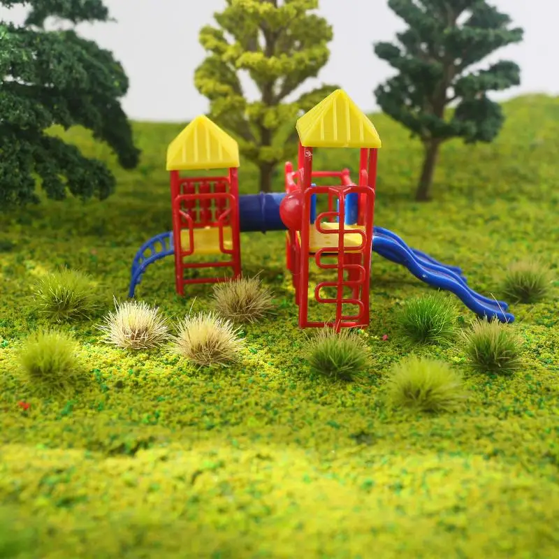32/60Pcs Resin Static Scenery Ornament Static Grass Tuft Model Grass Tufts Terrain Model Kit Fake Moss Grass For Train Lands