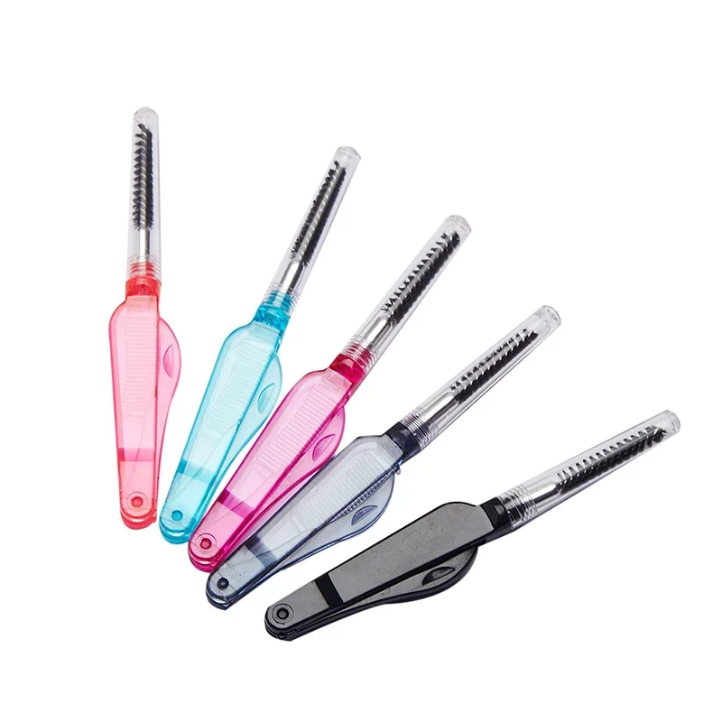 Bigoudi de cils en métal pliable, séparateur de cils de maquillage de beauté, brosse à cils en métal, peigne à sourcils, mascara pliable, outils cosmétiques