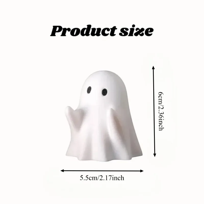 Ghost Pen Holder - Cute Resin Desktop Organizer for Office & Home, Halloween Decor Creative Gift, Funny Stationery Stand (1PC)