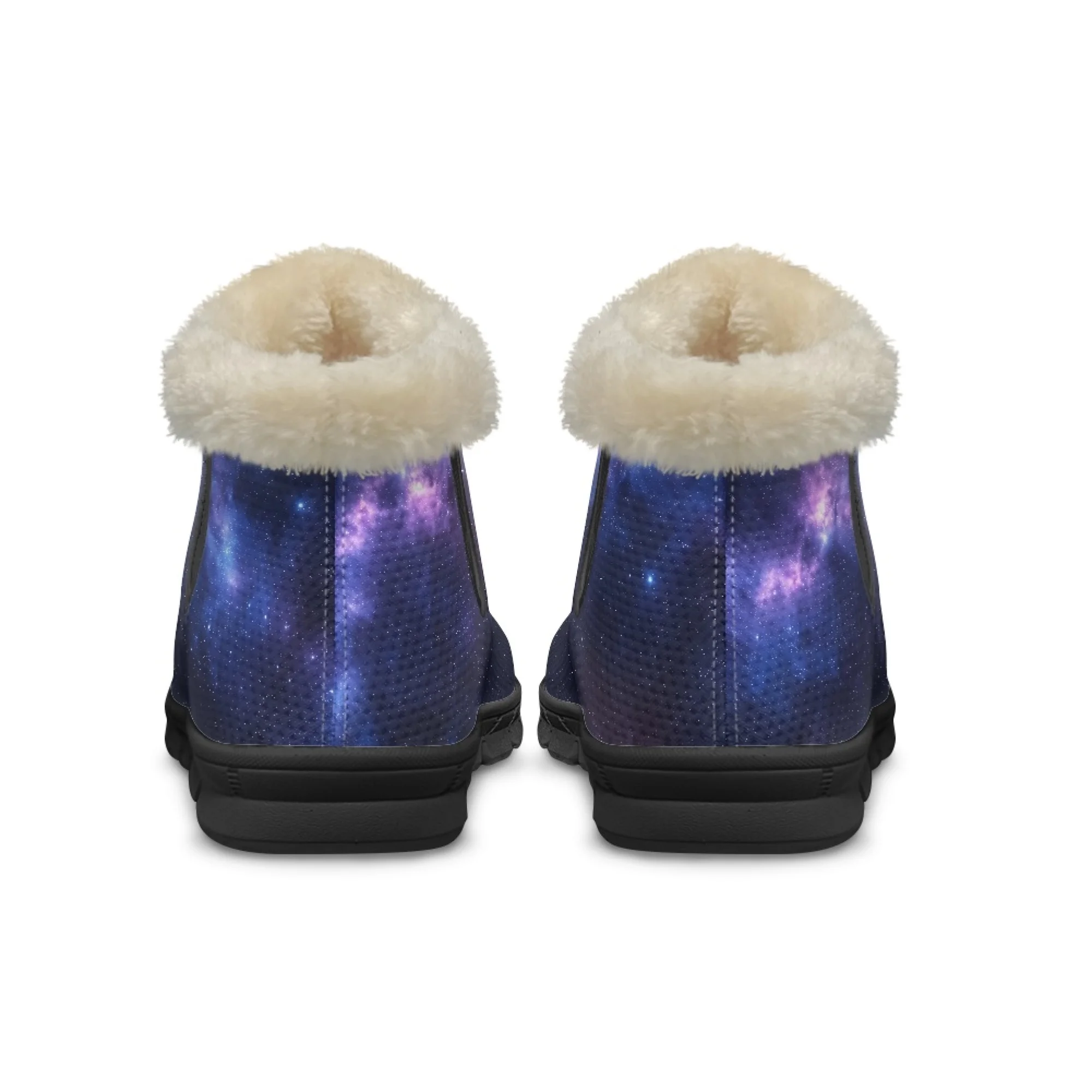 INSTANTARTS Winter Women Short Plush Warm Snow Boots Galaxy Starry Sky Print Female Lining Fuzzy Comfortable Shoes Non Slip