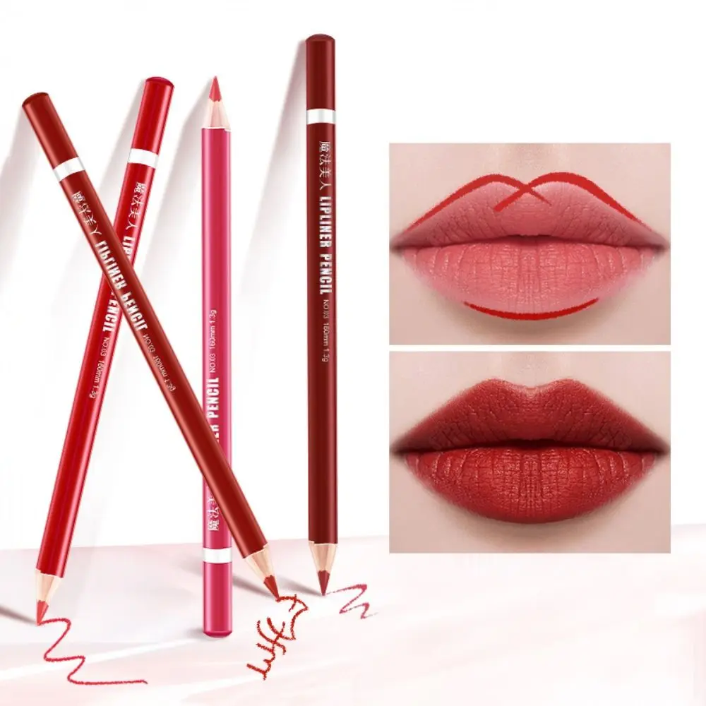 Dauerhafte Rouge Make-Up-Tool Schönheit Nicht-stick Tasse Wasserdichte Kosmetik Matte Lippenstift Eyeliner Stift Lip Liner Lipliner Bleistift