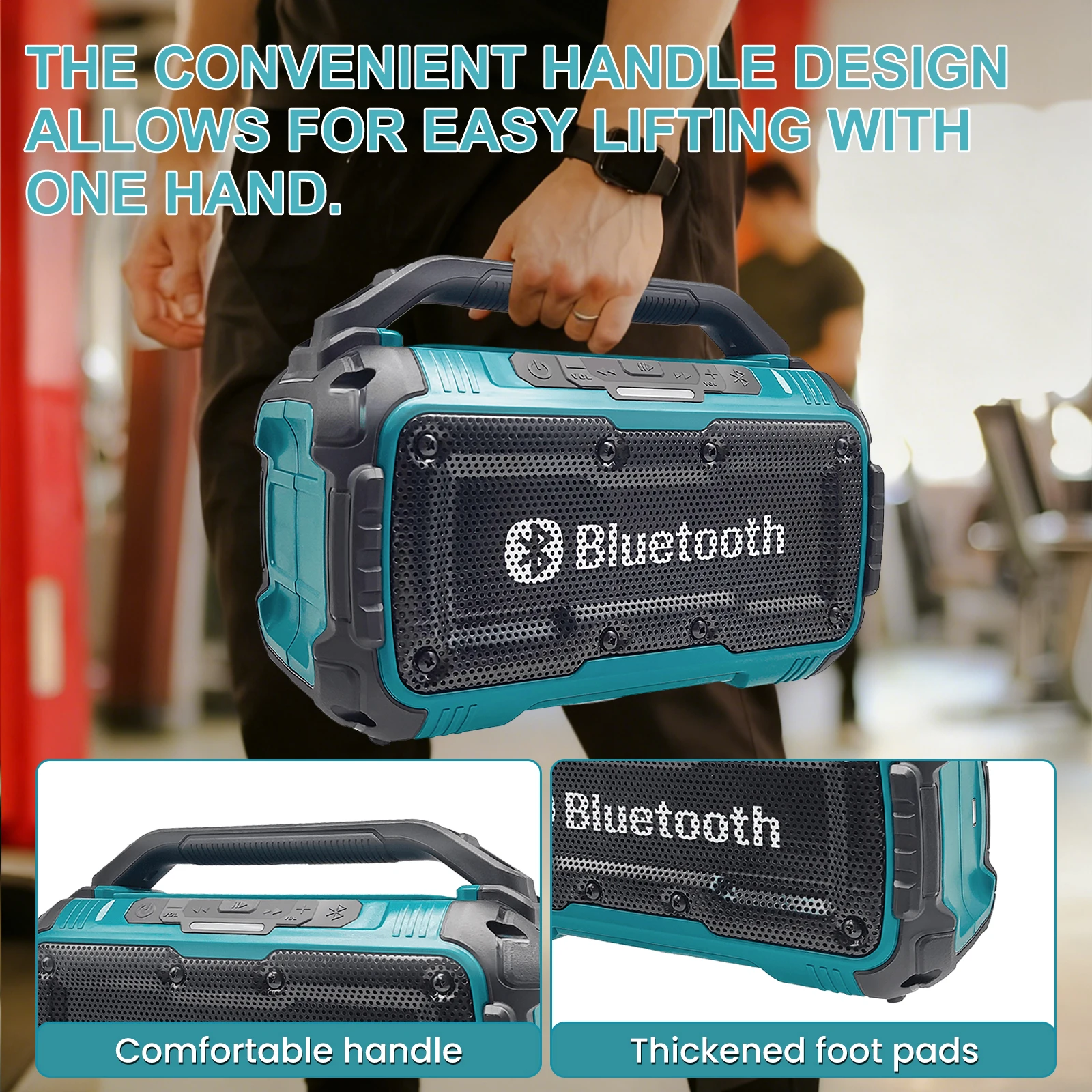 Altavoz inalámbrico con Bluetooth, portátil, USB, para exteriores, hogar, ocio y entretenimiento, equipo de entretenimiento, altavoz estéreo de doble canal con subwoofer