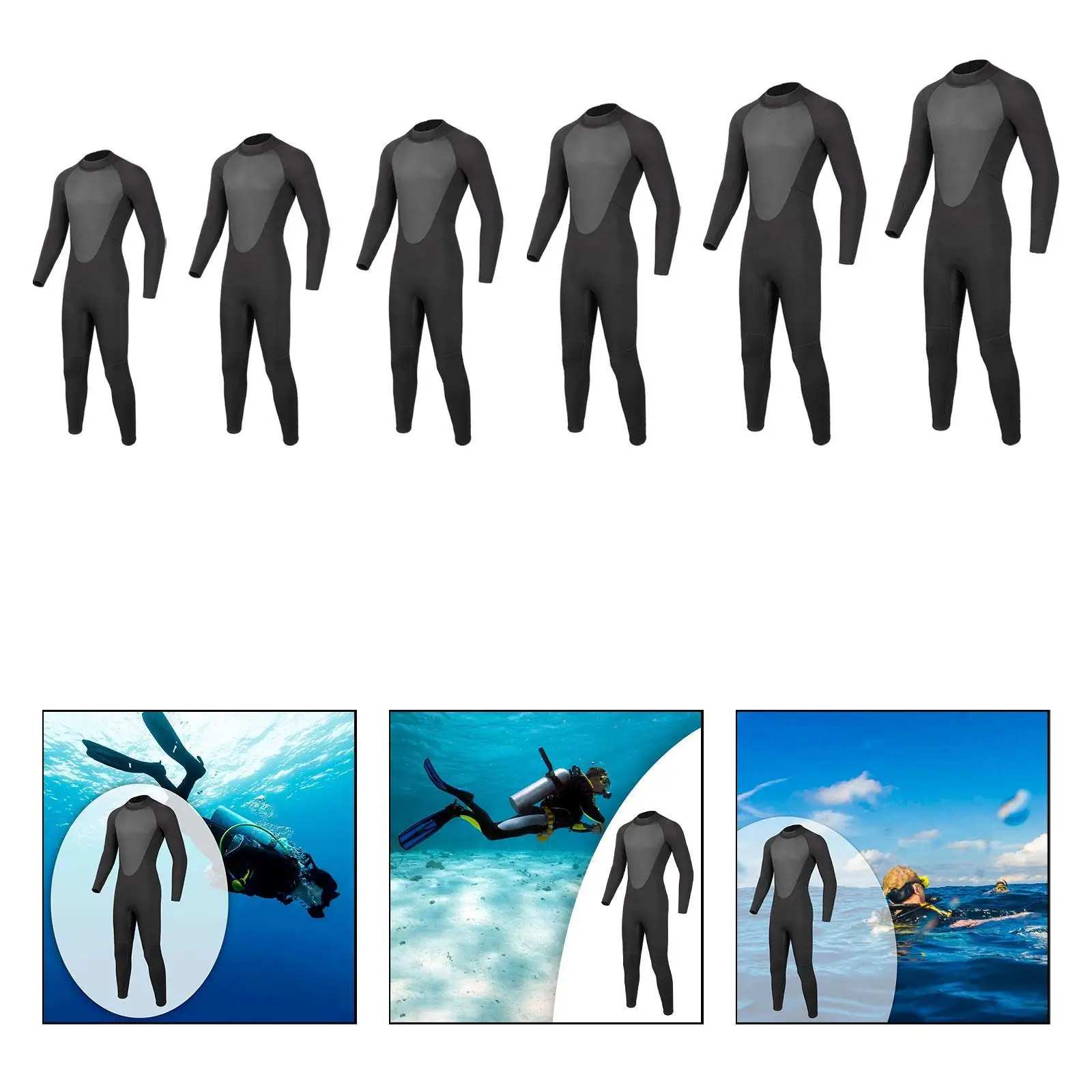 

Men Wetsuit Top Conjoined Adults Thick Full Body Winter Surfing Diving Suit for Kayaking Surfing Watersports Canoeing Freediving