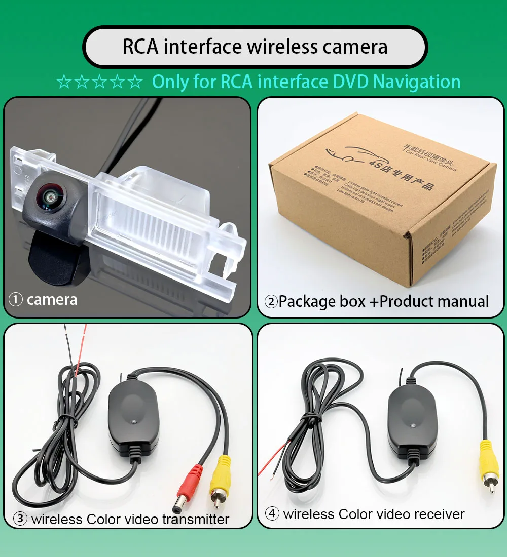 

2.4 Ghz Wireless Rear View Fisheye Camera For Alfa Romeo 156 159 166 147 HD Color Transmitter Receiver