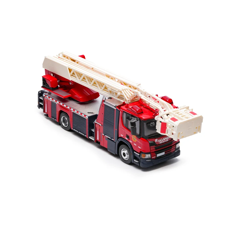 Diecast original escala 1:64 escada motor de bombeiros l32 liga modelo simulação decoração hobbies lembranças coleção exibição estática