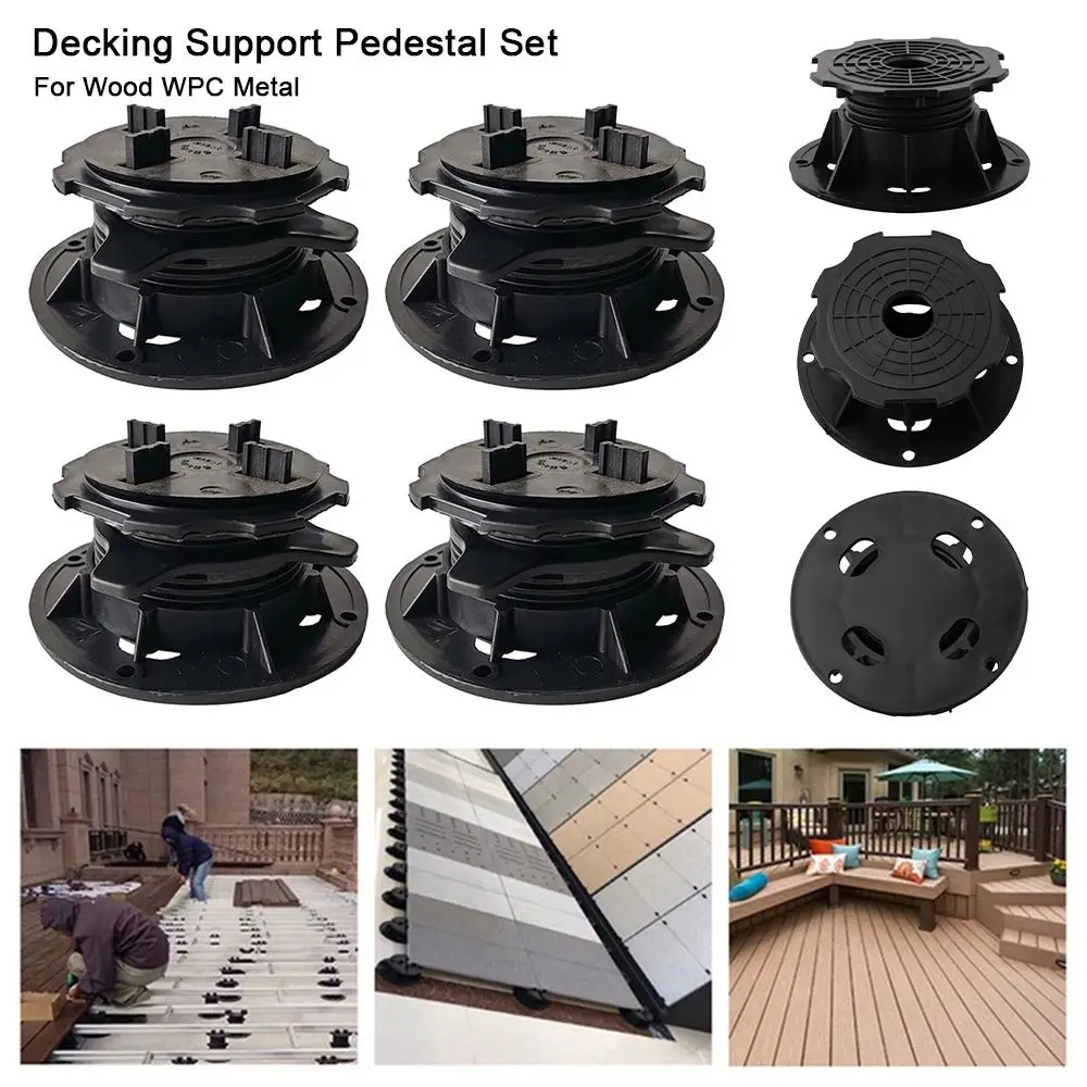 1/2Pcs Height Adjustable Decking Support Pedestal Set Eliminate Slope Difference Terrace Bearing Deck Support Base Slab Bearing