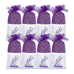 8pcs Natural Dried Flower Lavender Dry Flower Moth-Proof For Drawers And Closets Home Air Refreshing Lasting Lavender Sachets